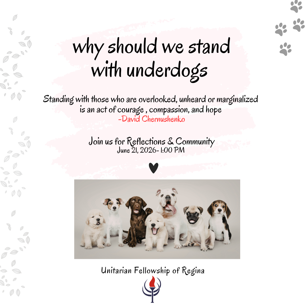 Liberating Love Discussions May 10, 2026 1pm Unitarian Fellowship of Regina